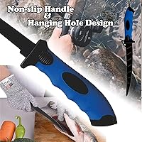 Vista 6 de Cuchillo de filete de pescado, juego de cuchillos profesionales de filete de pesca de 7 pulgadas, hoja de acero inoxidable con revestimiento