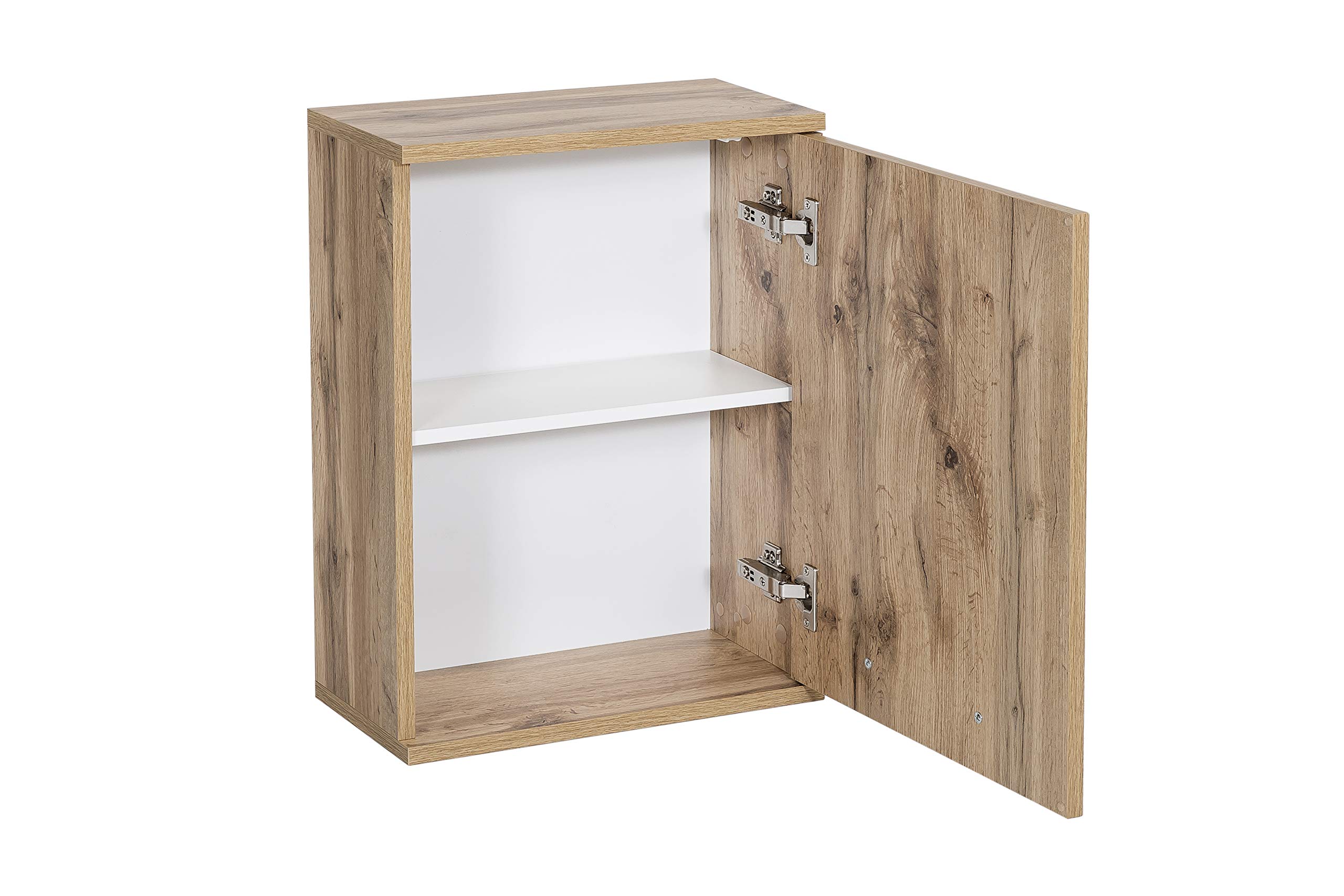 Schildmeyer Milan Hängeschrank 134884, Eiche Landhaus Dekor, 40.3 x 20 x 54.5 cm
