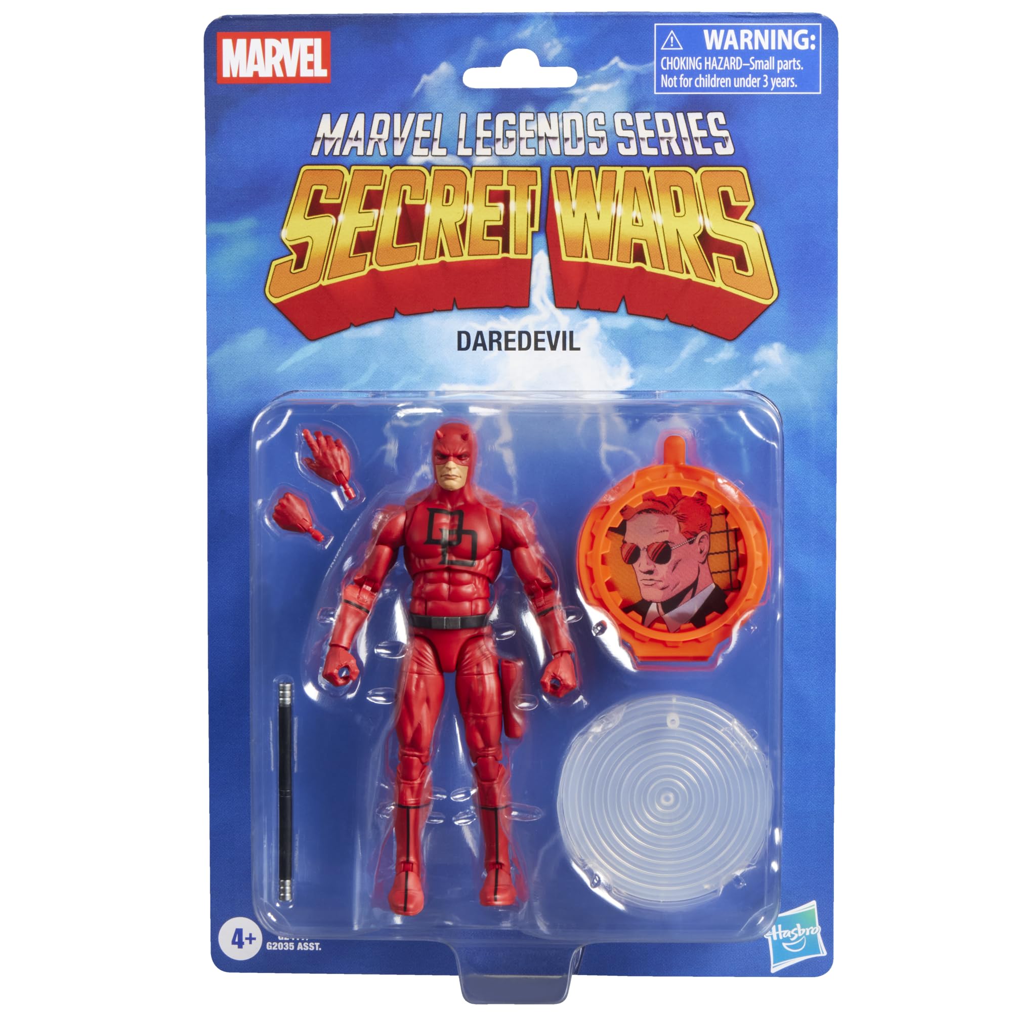 Photo 1 of Marvel Legends Series Secret Wars Daredevil, Retro Comics Collectible 6 Inch Action Figure with Lenticular Shield