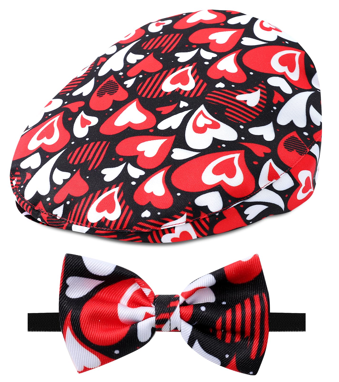 A&J DESIGN Baby Boy Driver Cap, Toddler 2pcs Newsboy Cap & Bow Tie （3 Months - 8 Years）