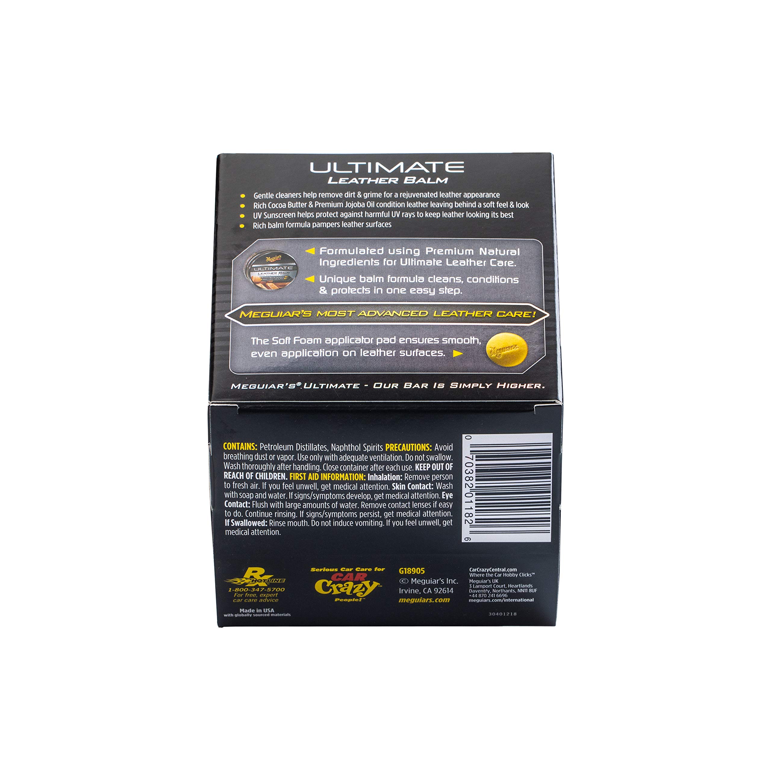 Meguiar's G18905 Ultimate Leather Balm - Bálsamo para Piel y Cuero