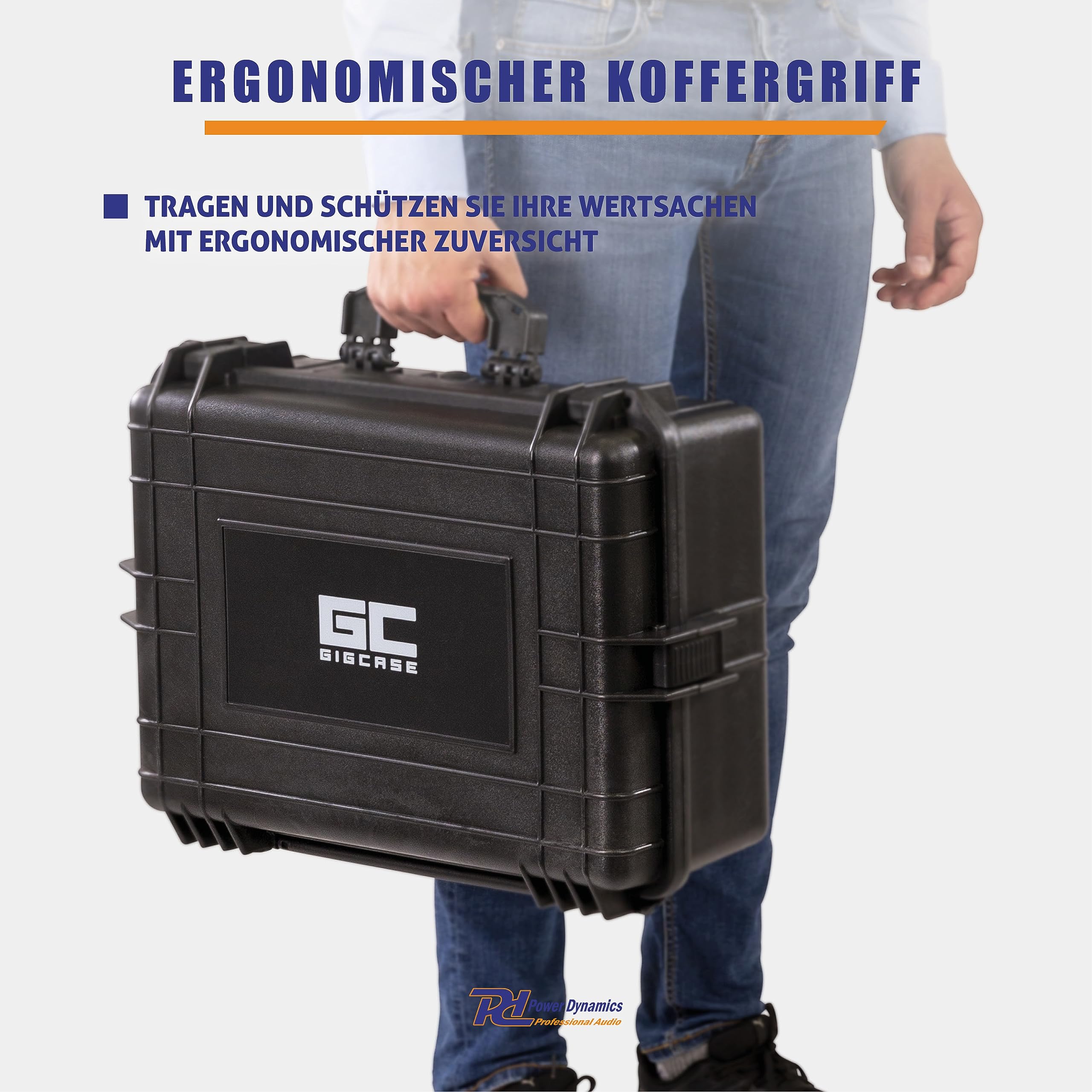 Power Dynamics GIGCase26, Universal Hard Case Kamera Koffer Schaumstoff, DJ Koffer, Foto Koffer, Schutzkoffer, DJ Universalkoffer, Wasserdichter Koffer, Transportkoffer mit Schaumstoff, Schwarz