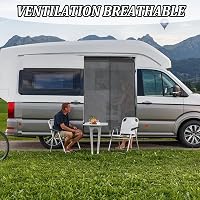 Kamanan Mágneses Szúnyogháló Autó Tolóajtóra - Kempingező Rovarháló Ford Transit Oldalajtóhoz 135x110cm 3