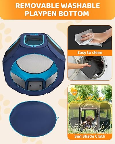 Miniatura 2 de KingCamp Corralito para mascotas para perros, tienda de campaña plegable para perros, corralito para mascotas y cachorros, tienda de campaña para