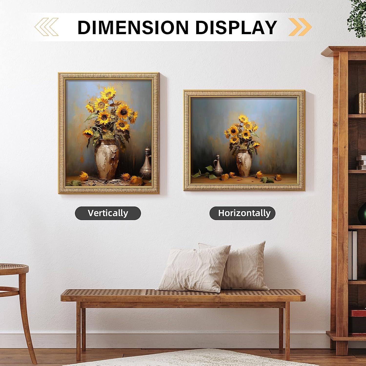 16x20 Picture Frame, HD Real Glass 16x20 Vintage Photo Frame, 16 by 20 Poster Frame with Gold Border Horizontal & Vertical Display for Tabletop or Wall Decor (1 Pack) - Image 3