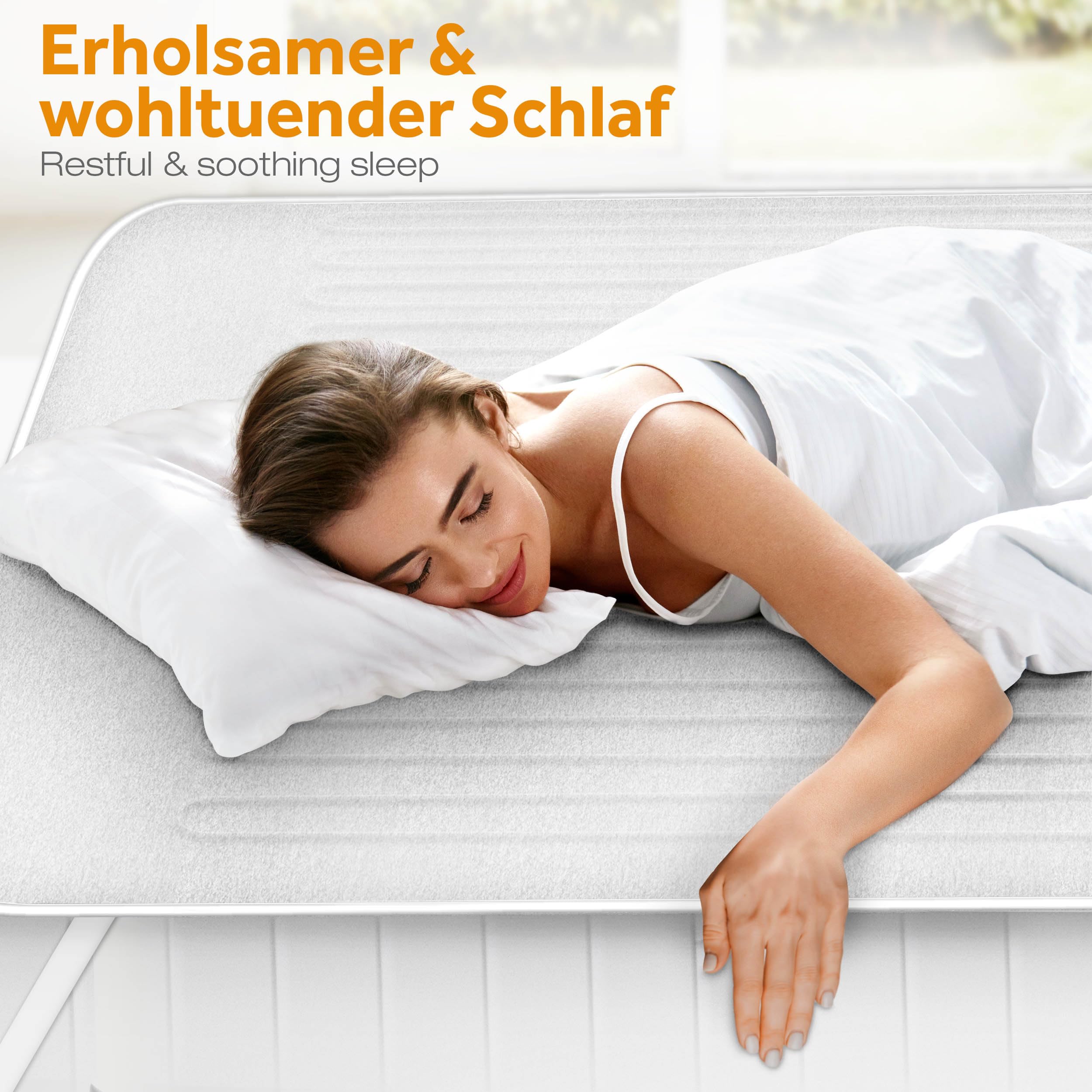 Elektrische deken, verwarmde onderlegger van fleece 190 x 80 cm TÜV GS