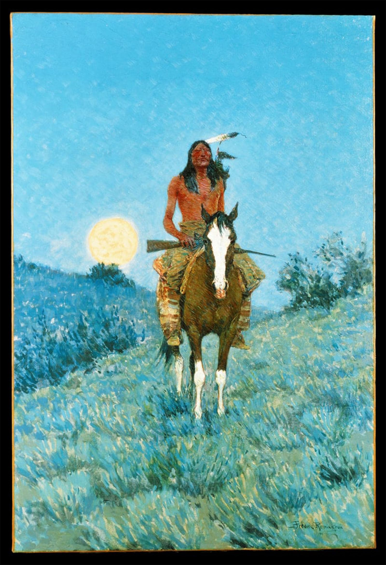 SERENDIPITP Vintage Wall Art Canvas Nordic Poster Canvas Print Picture the Outlier by Frederic Remington Wall Art Poster for Home Decor 60x90cm