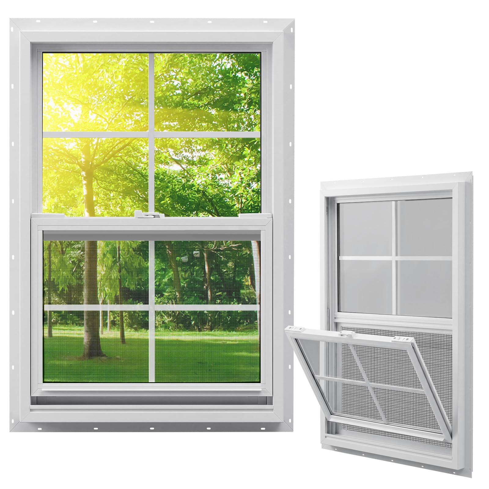 Pushglossy 24x36 Vinyl Single Hung Window