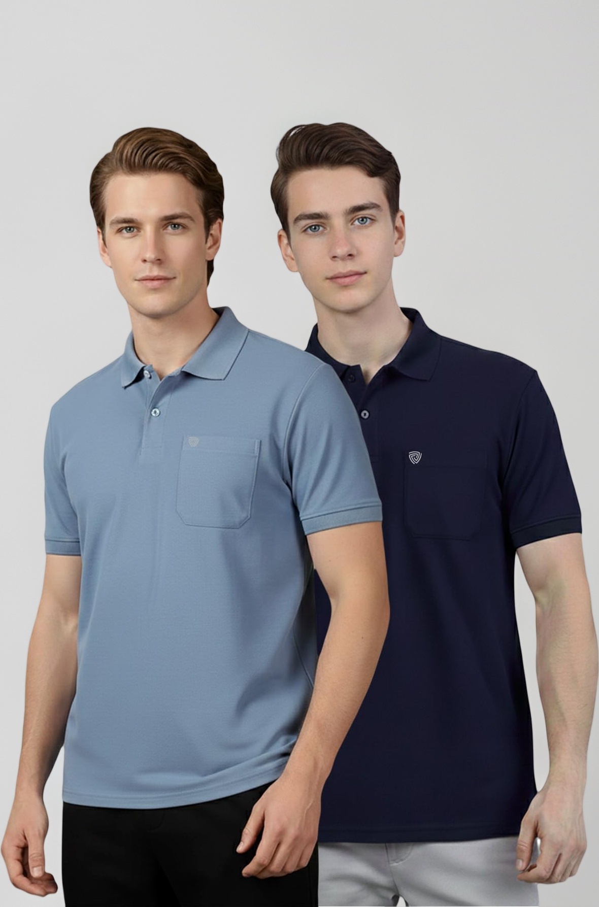Buy Lux Cozi Men's Cotton Blend Polo T-Shirt with Chest