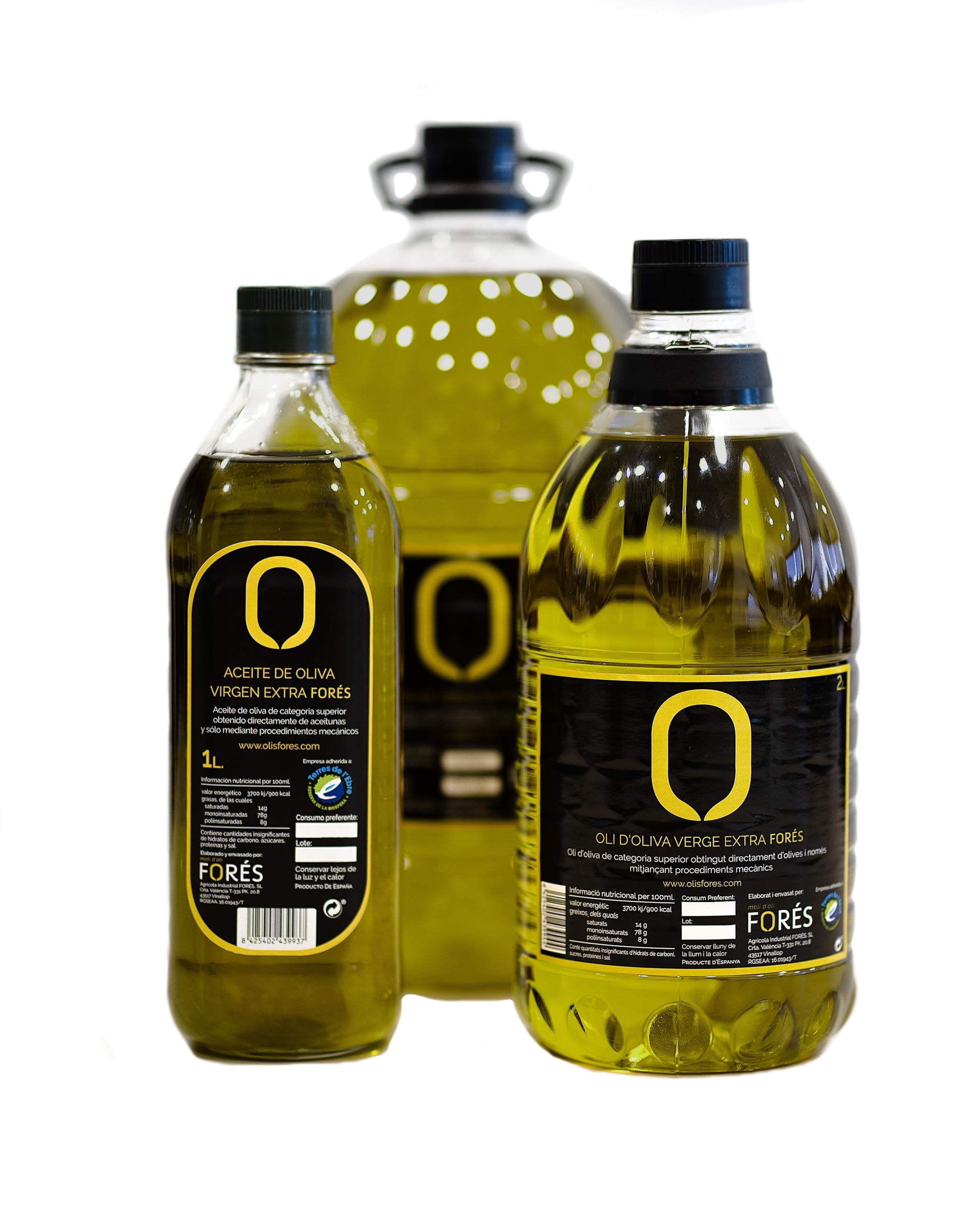 FORÉS | Aceite de Oliva Virgen Extra 5L | AOVE Gourmet Garrafa PET | Extracción en Frío | Sabor Frutado Verde con Amargor y Picante | Reserva de la Biosfera UNESCO Terres de l’Ebre