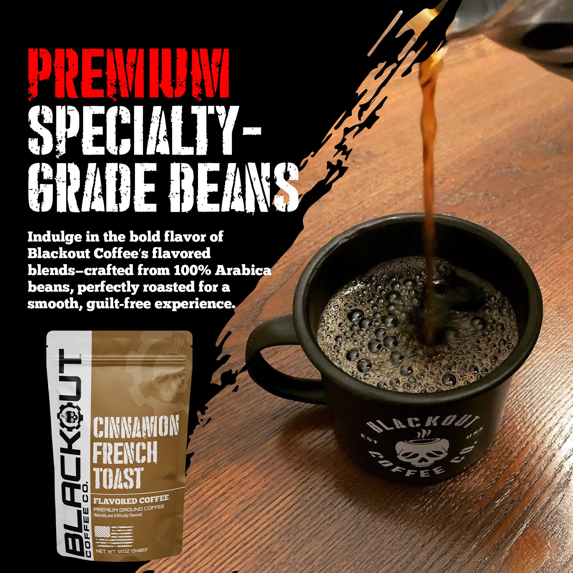Blackout Coffee Cinnamon French Toast Gemahlener Kaffee, 340 ml