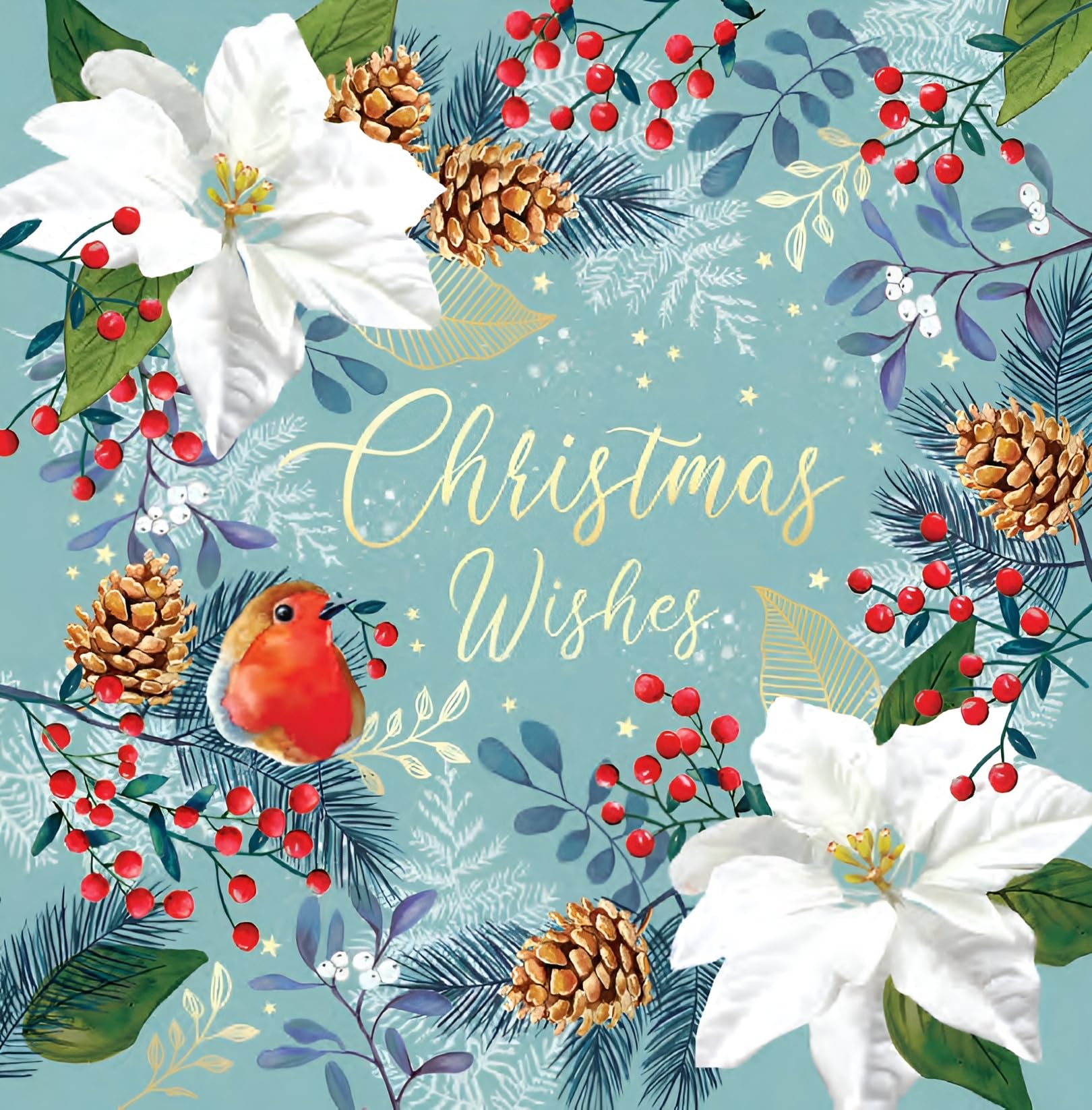 Noel Tatt Charity Christmas Cards Pack Of 10 - Charity Christmas Cards With Robins On A Snowy Watering Can Design - Eco-Friendly Xmas Cards Multipack With Envelopes - View #12
