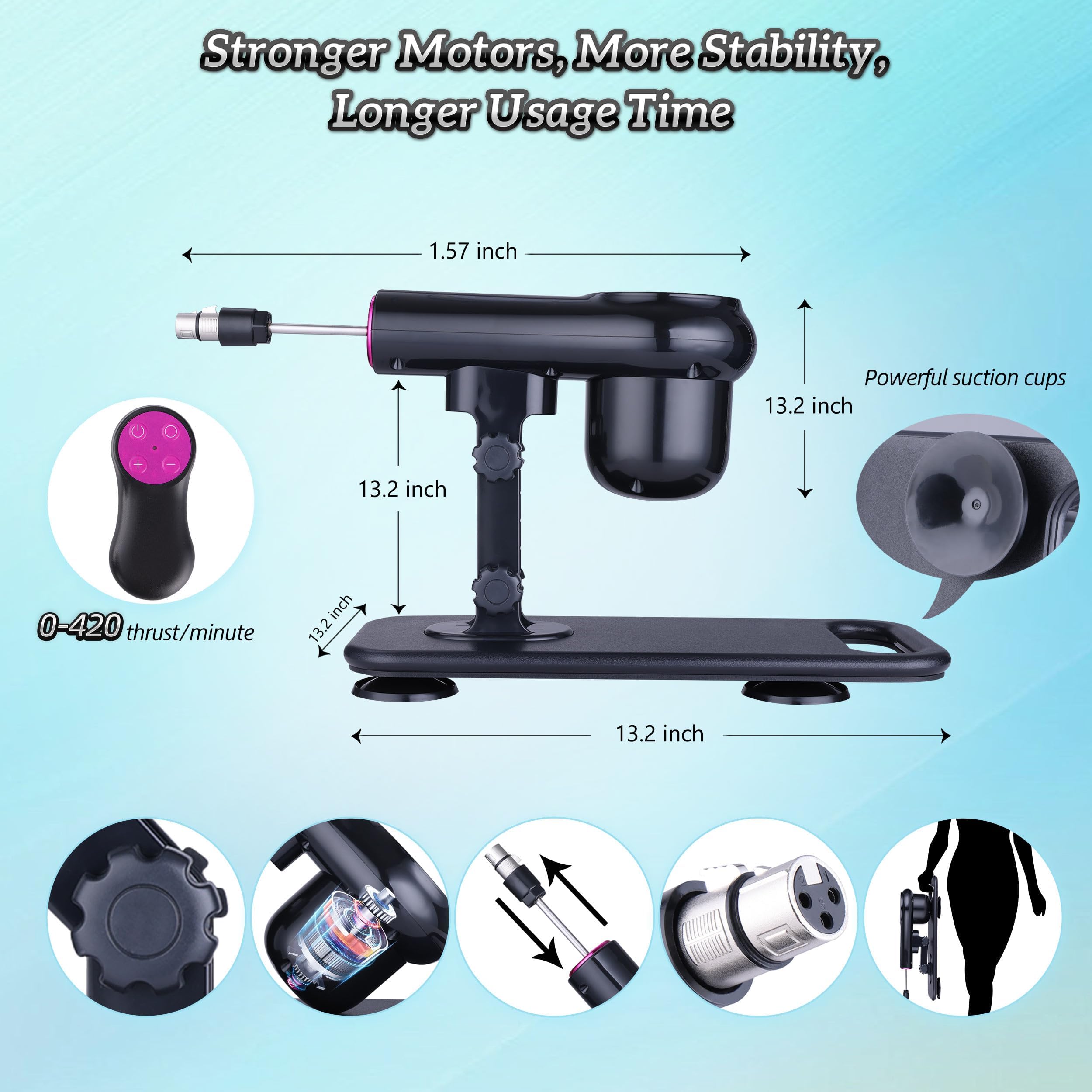 Sex Machine Dildo Machine for Women,Fuck Machine with Powerful Suction Cups,Thrusting Machine with 3Xlr Connector,Thrusting Machine with 8 Attachments Sex Toys: Flesh Accessories