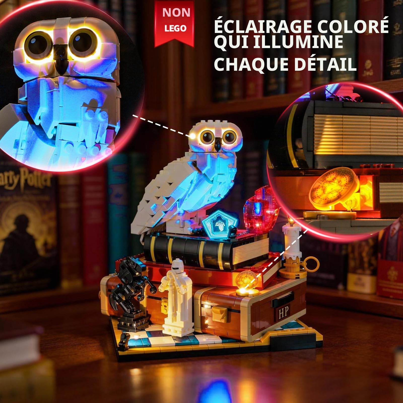 BRIKSMAX Kit d’éclairage à led pour LEGO 76466 L’école des sorciers – Édition collector - Compatible with Lego Harry Potter Blocs de construction Modèle- Pas inclure l’ensemble Lego