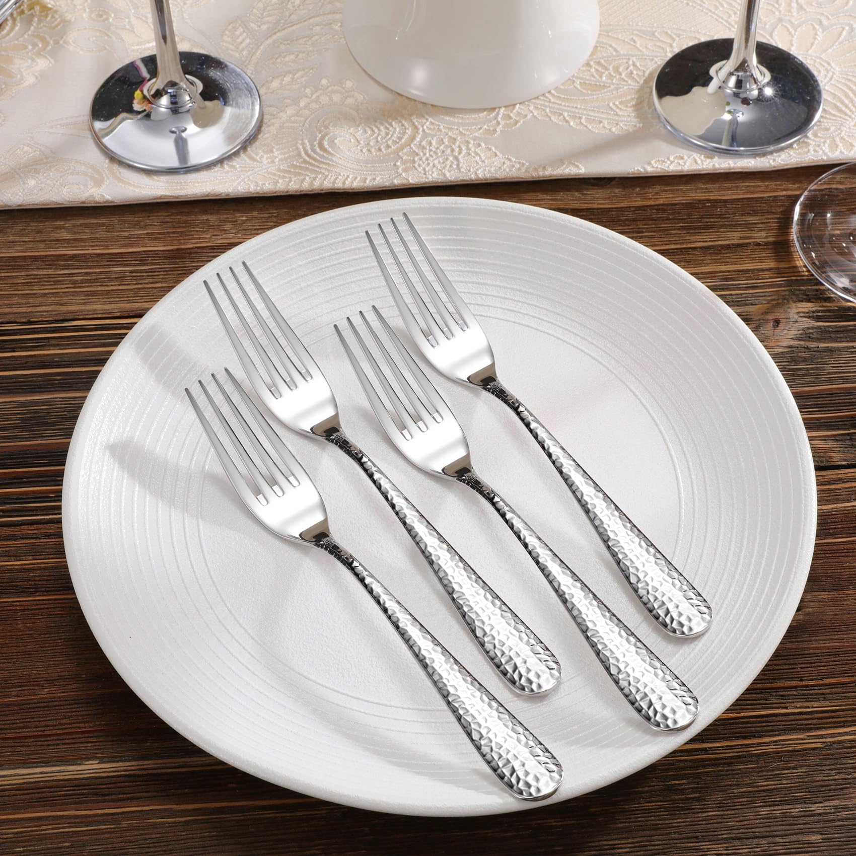 KEAWELL Louise Hammered Fork Set - 4 Piece -4