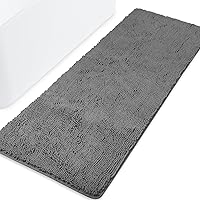 Vista 205 de Yeaban Juego de alfombras de baño verde manzana 2 piezas (20" x 32" y 17" x 24"), tapetes de baño de felpilla gruesa Alfombras de baño absorbentes