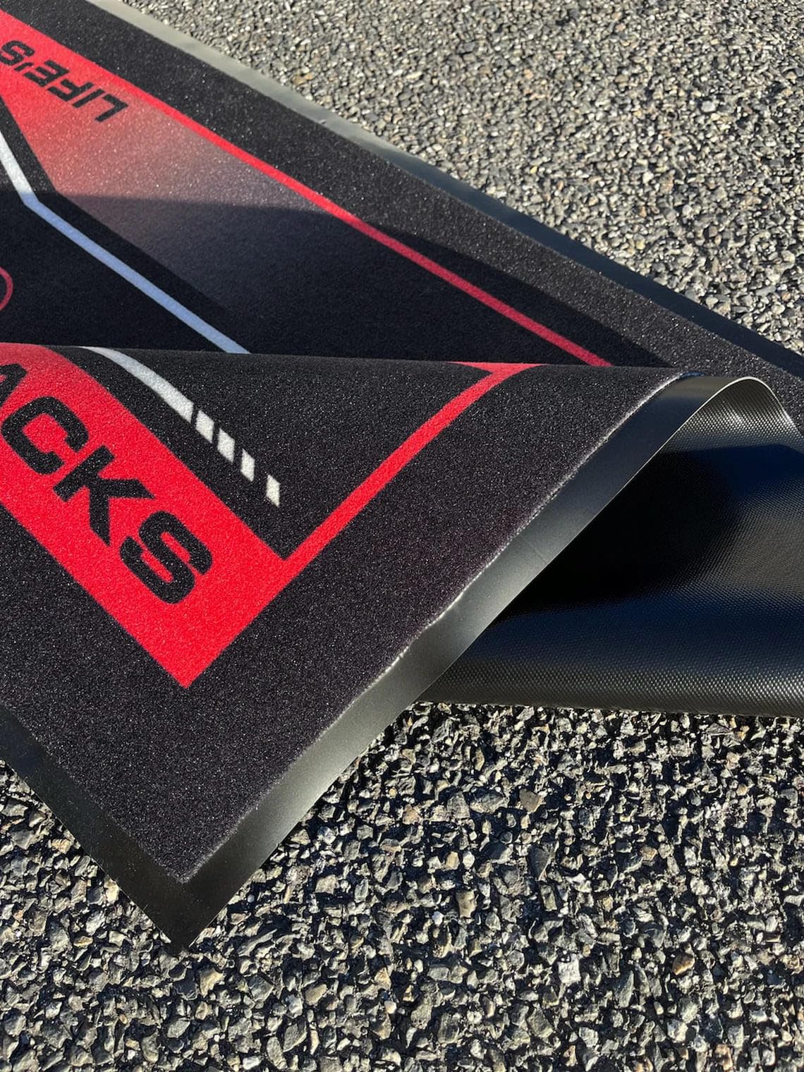 Tappeto moto per Honda Marker 95 x 200 - Tappeto ambientale moto - per paddock e garage, lavabile ed ecologico, ideale come regalo per moto