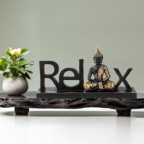 Miniatura 5 de Estatua de Buda de Buda de Buda  Estatua de Buda para decoración del hogar, estatua de Buda riendo para yoga, Feng Shui, meditación espiritual,