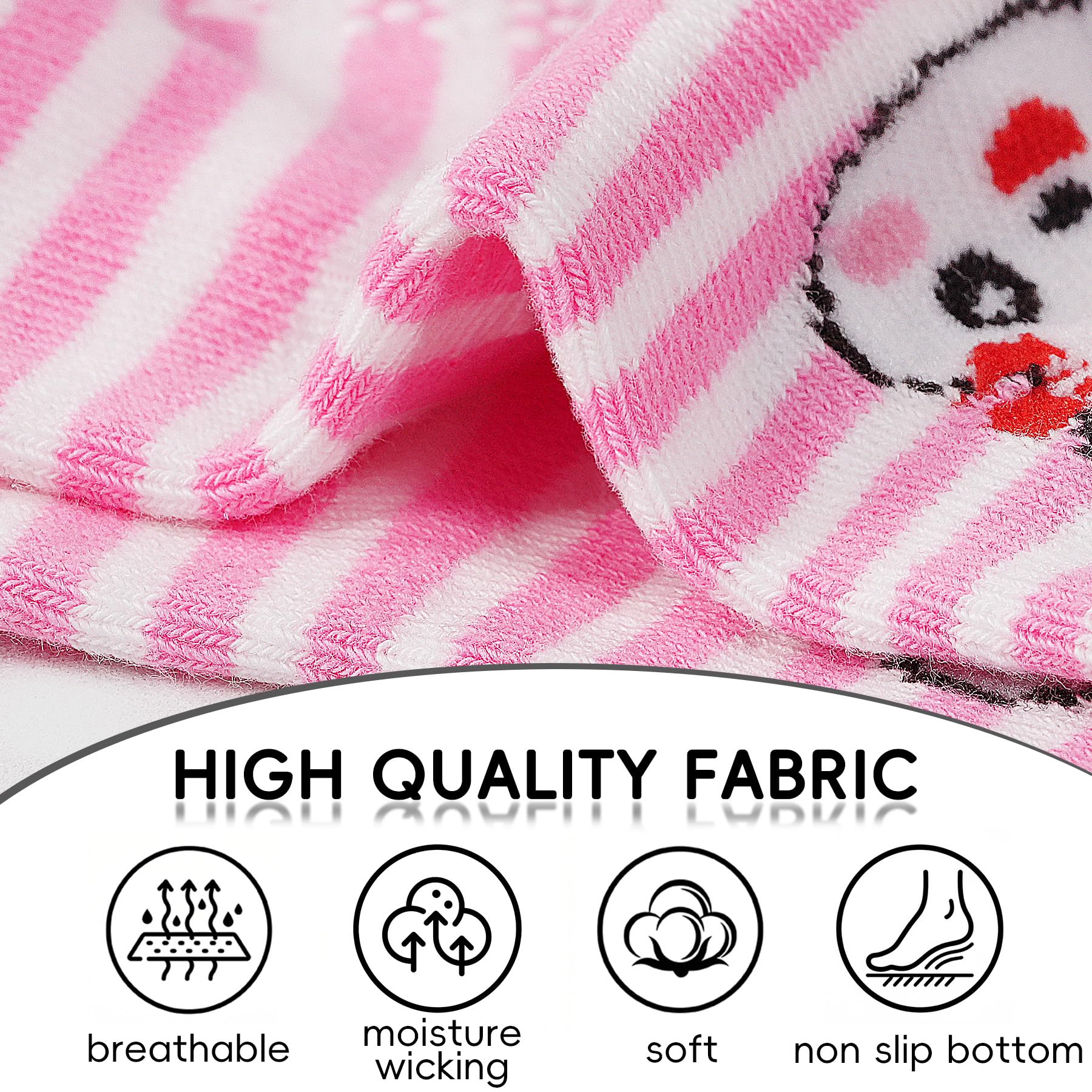 SkiBeaut - Calcetines antideslizantes para niños pequeños de 1 a 7 años, 12 pares de calcetines para niños y niñas