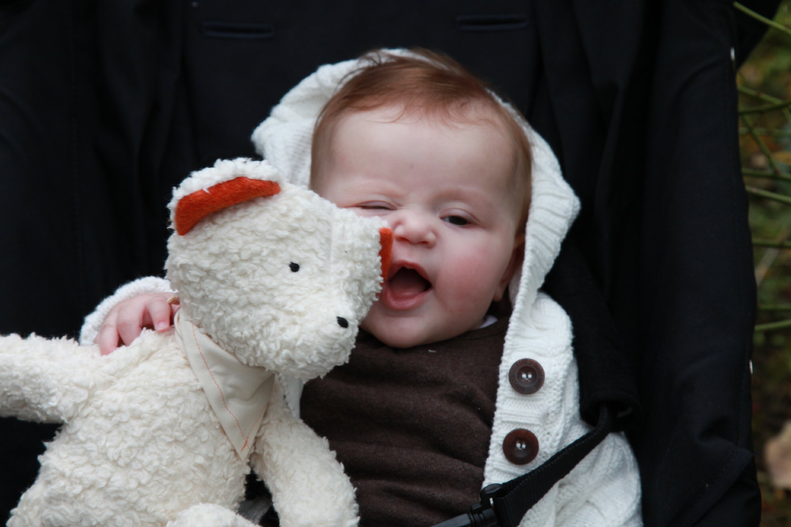Efie gioco & peluche Teddy con fazzoletto, biologico, 100% Made in Germany