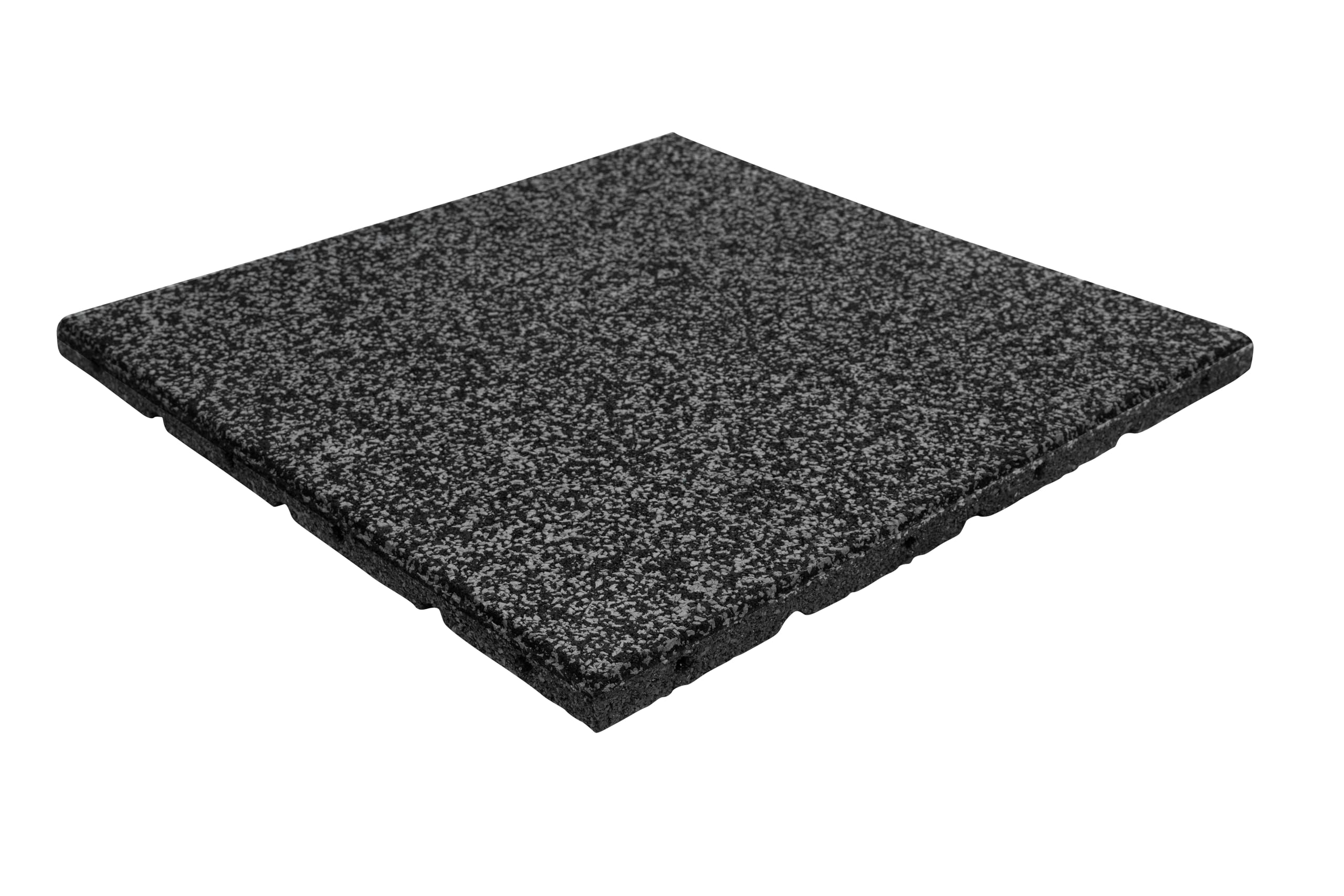 Playsafer Elevate Rubber Playground Tiles - 1" High Density Interlocking Shock Absorbent Safety Tiles for Playgrounds, and Exercise Equipment - 20" X 20" (Gray, 4 Tiles - 11 Sq. Ft)