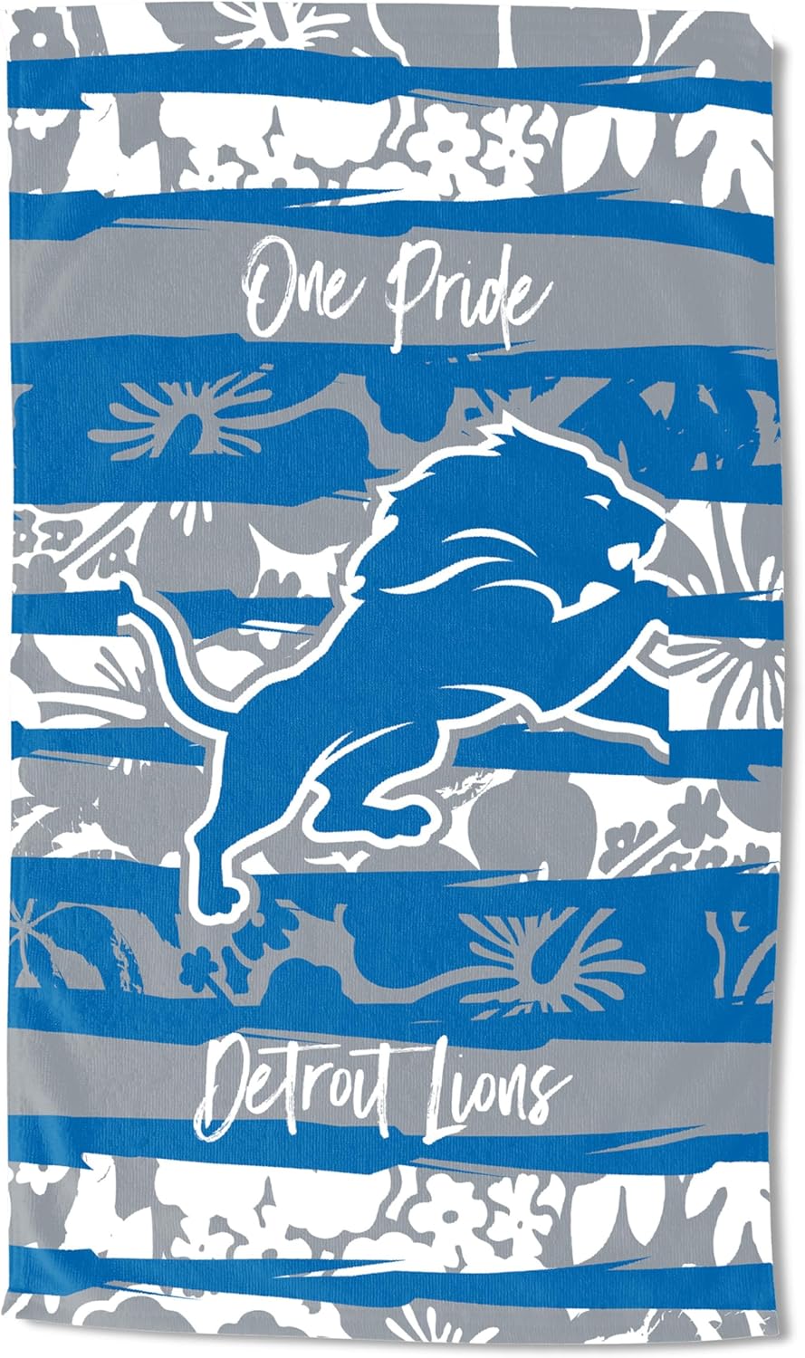 Northwest NFL Detroit Lions Beach Towel, 35 x 60, Pocket