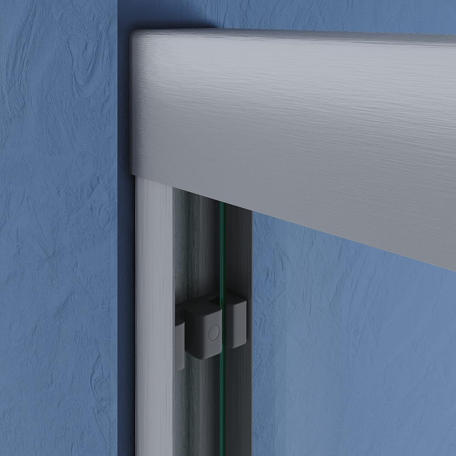 Sliding Glass Tub Door 56-60 in W X 57 in H, Brushed Nickel Semi Frameless Double Bathtub Door with 6mm Clear Tempered Glass, 304 Stainless Steel Handles, Smooth Quiet Rollers