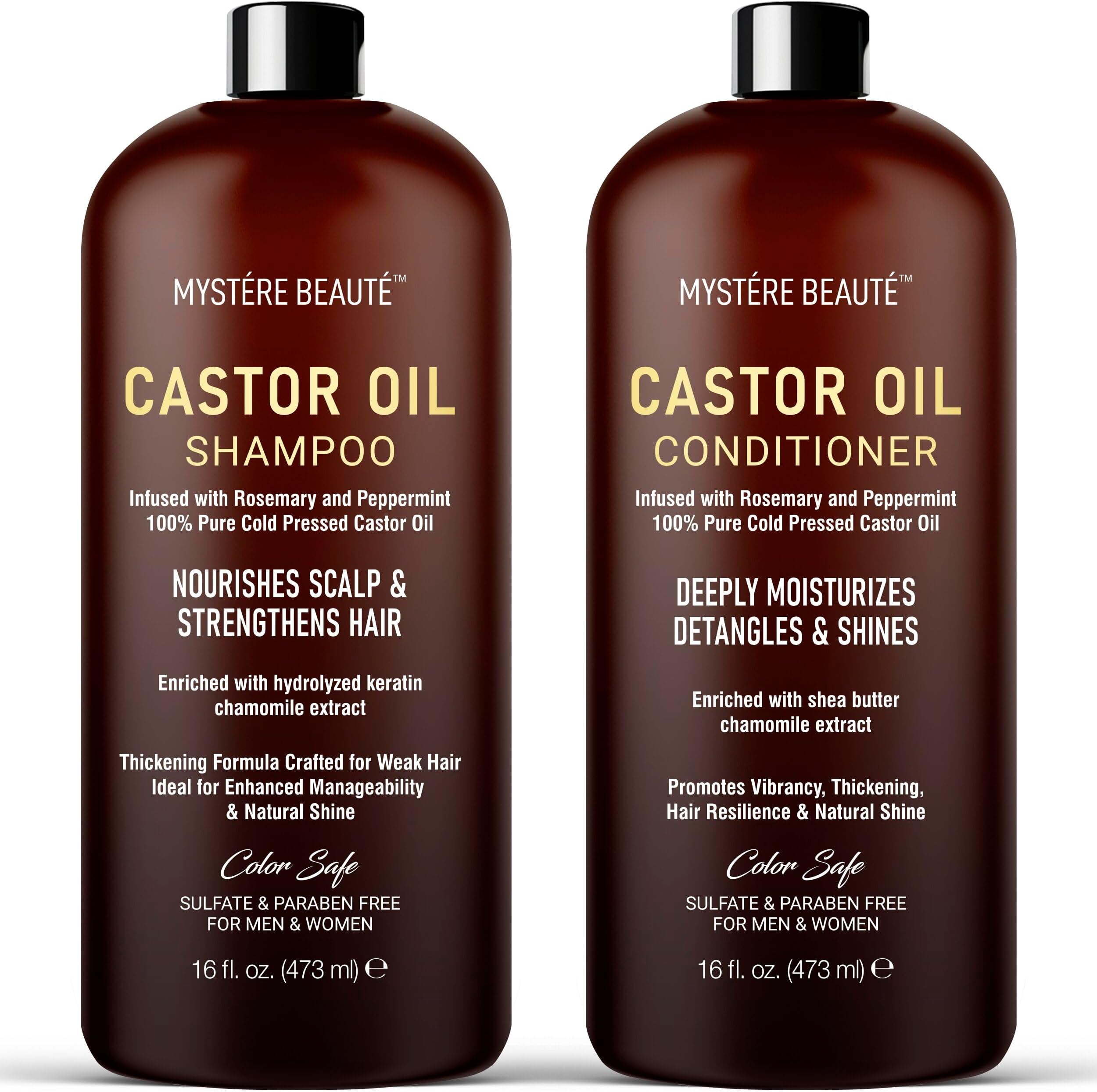Castor Oil Shampoo and Conditioner - 16 oz each