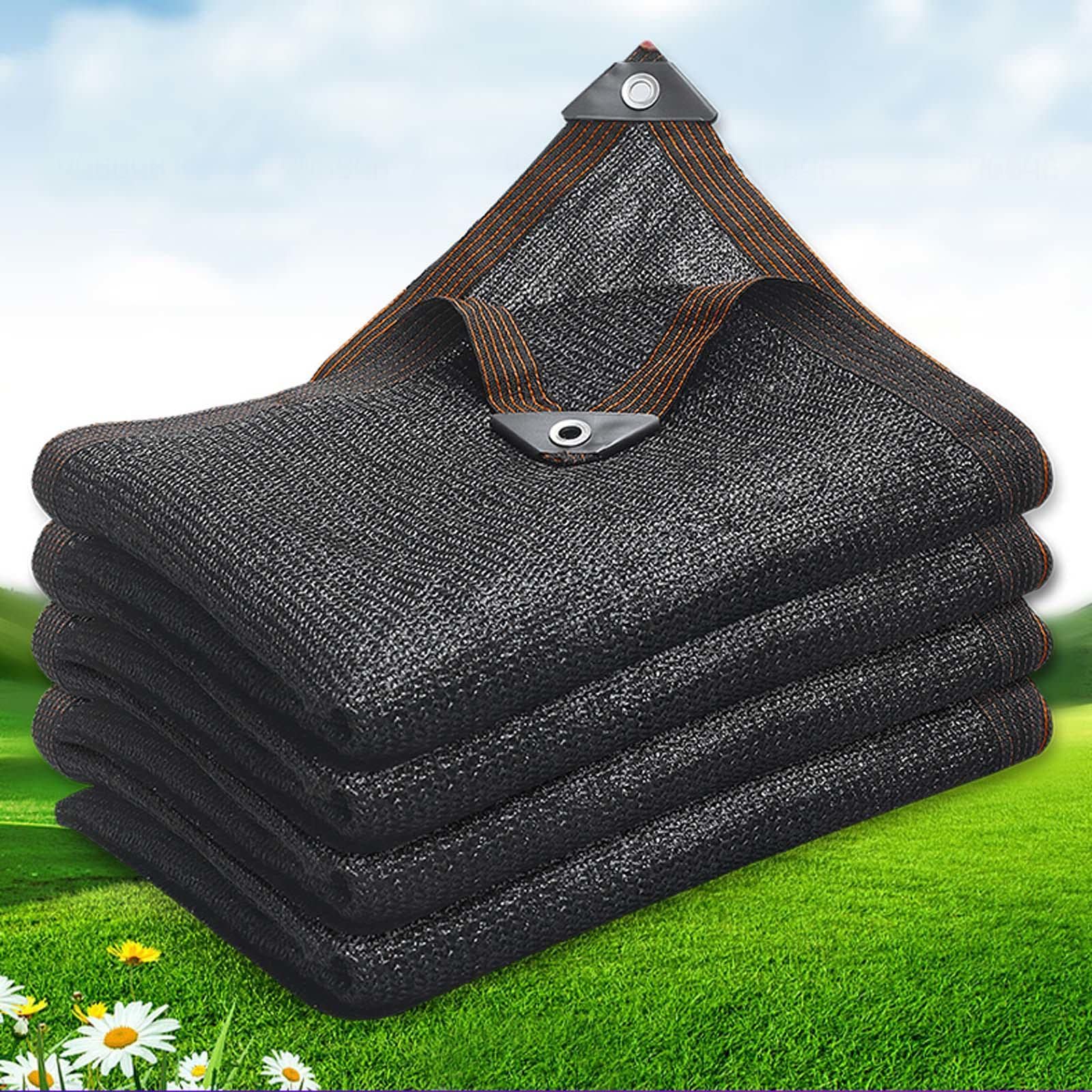 Filet d'ombrage noir 5x5m pour terrasse et plantes avec protection UV