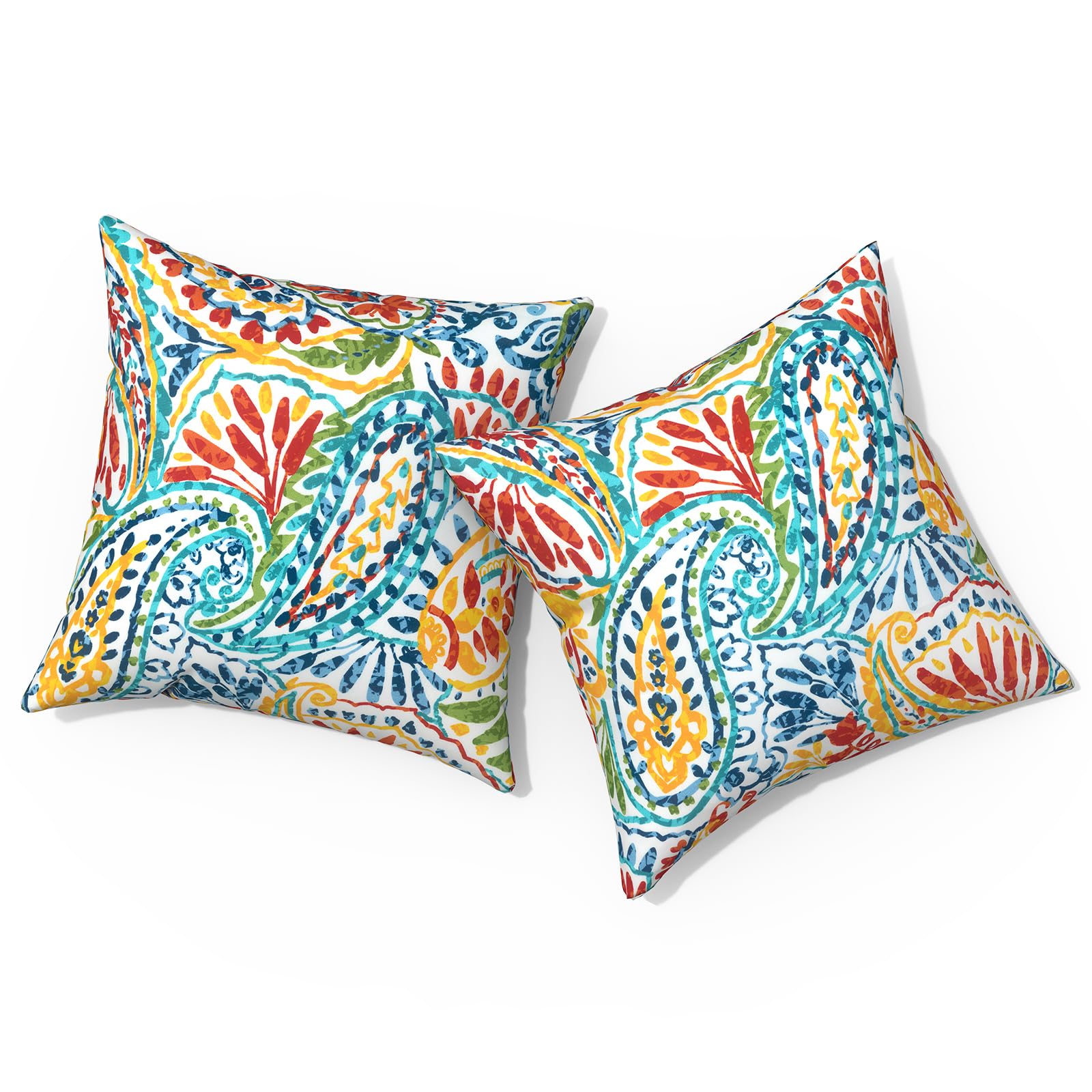 TWLEAR Outdoor Pillows for Patio Furniture 18x18 inch, Square Outdoor Throw Pillows with Inserts, Decorative Toss Pillows for Garden Couch Home Sofa