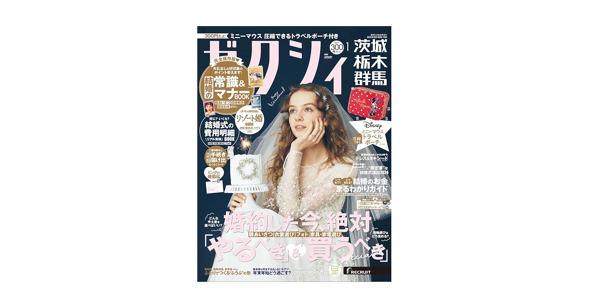 ゼクシィ茨城栃木群馬 2025年 1月号 特別付録【ミニーマウス】トラベル ゼクシィ茨城栃木群馬 2025年 1月号 特別付録【ミニーマウス】トラベル