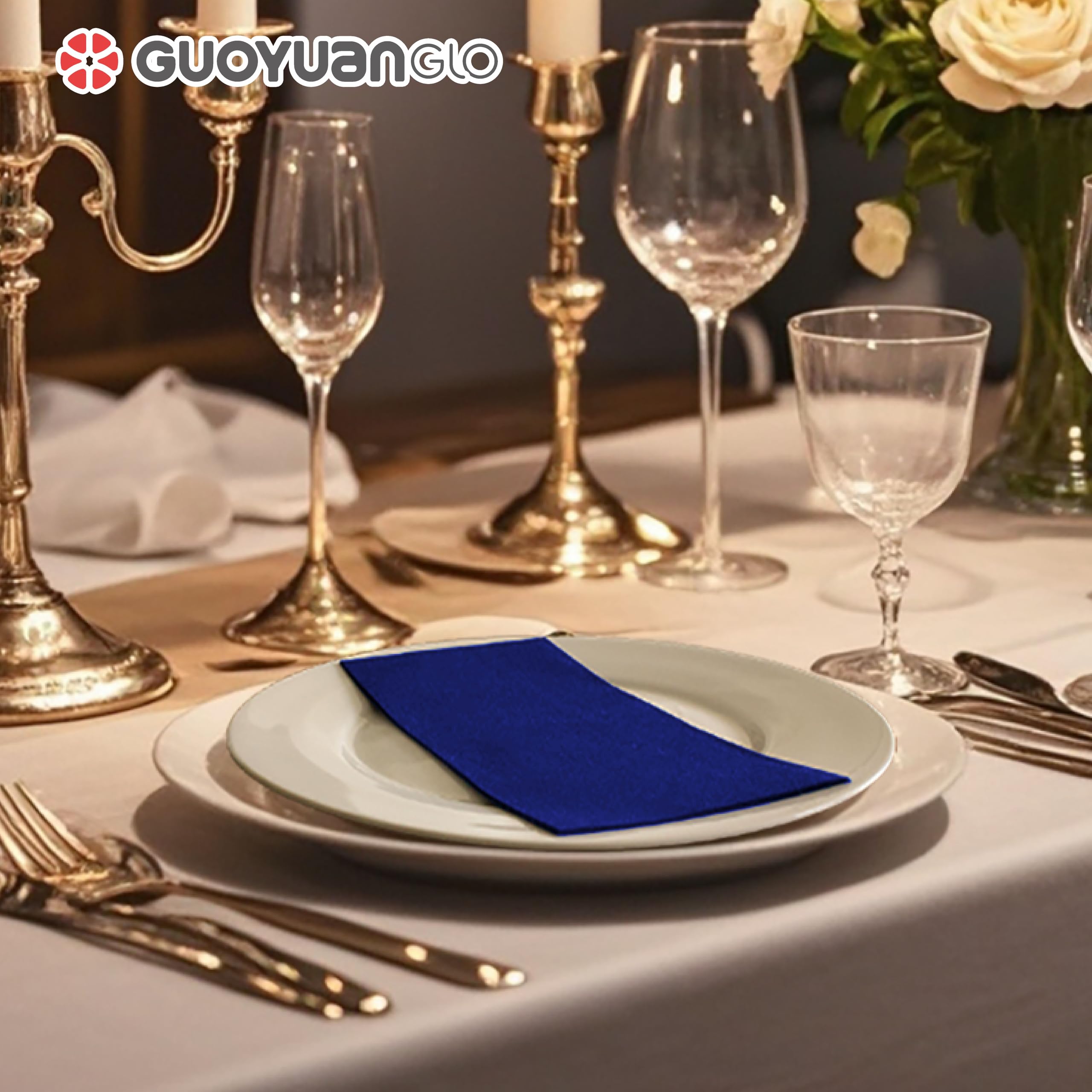 Servilletas de papel desechables con tacto de lino, toallas de mano para baño, fiesta, bodas y eventos, 12 x 17 pulgadas, paquete de 100 unidades