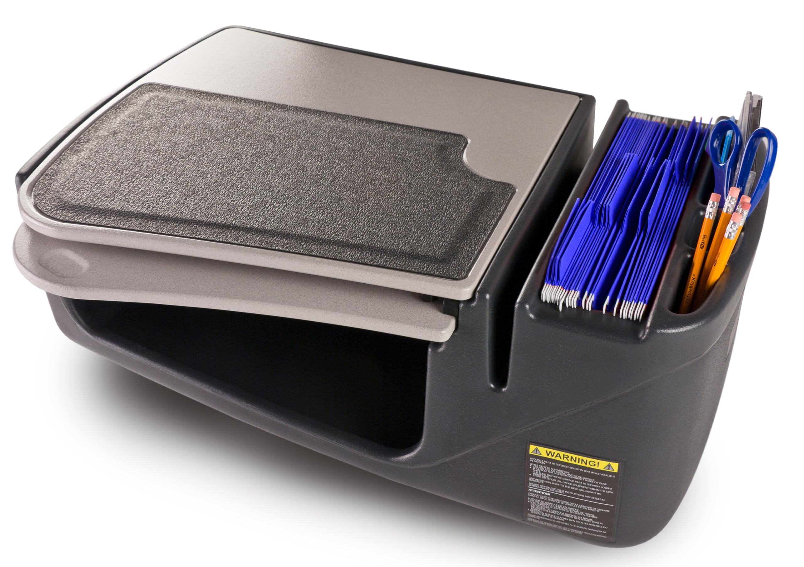 AutoExec GripMaster Car Desk for Your Vehicle Workstation and Mobile Office, Grey