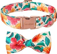 Vista 9 de Unique style paws Collar de perro Bowtie Collar de sandía de algodón Collar de verano ajustable para perros pequeños, medianos y grandes - S