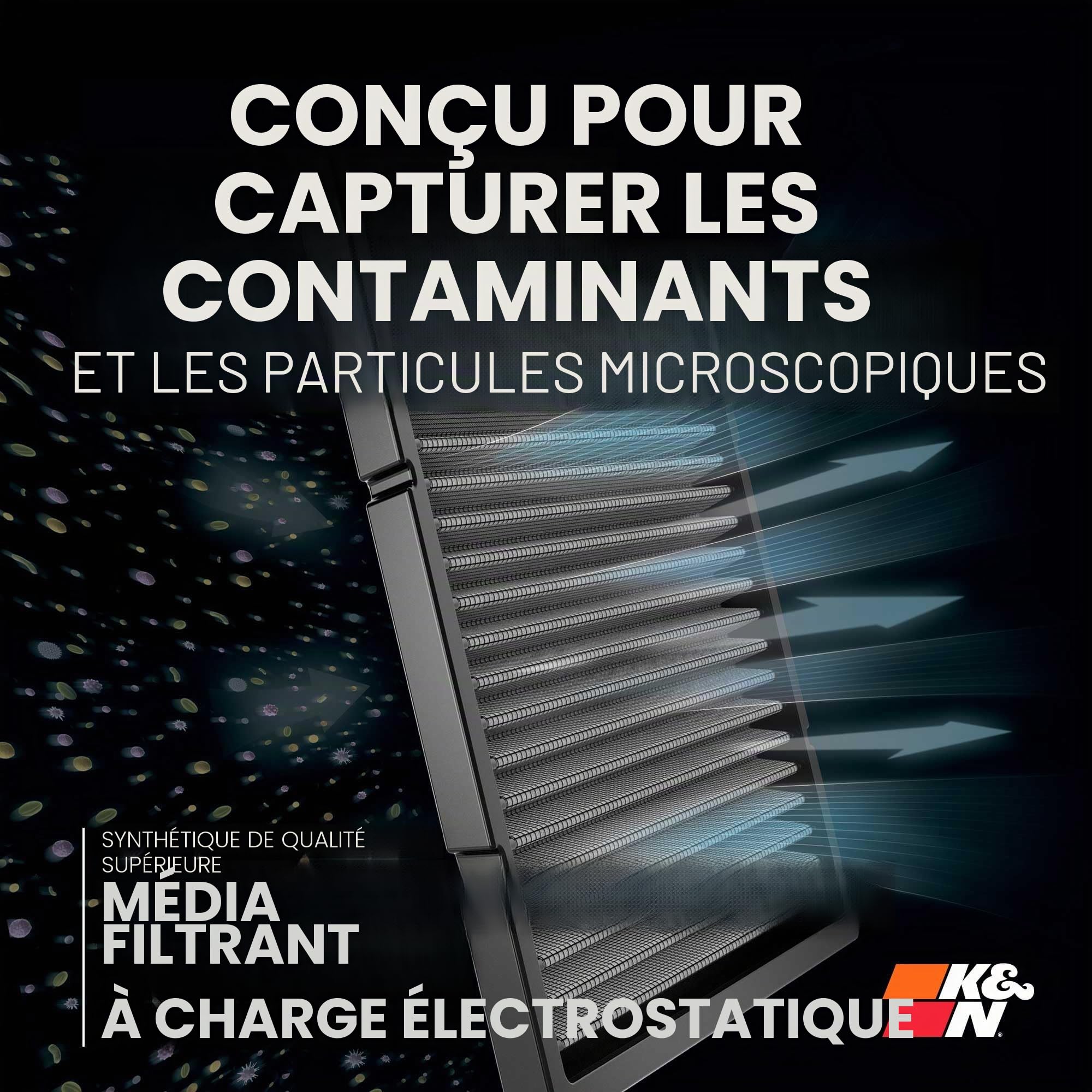 K&N VF2000 Voitures Filtre à Air Cabine