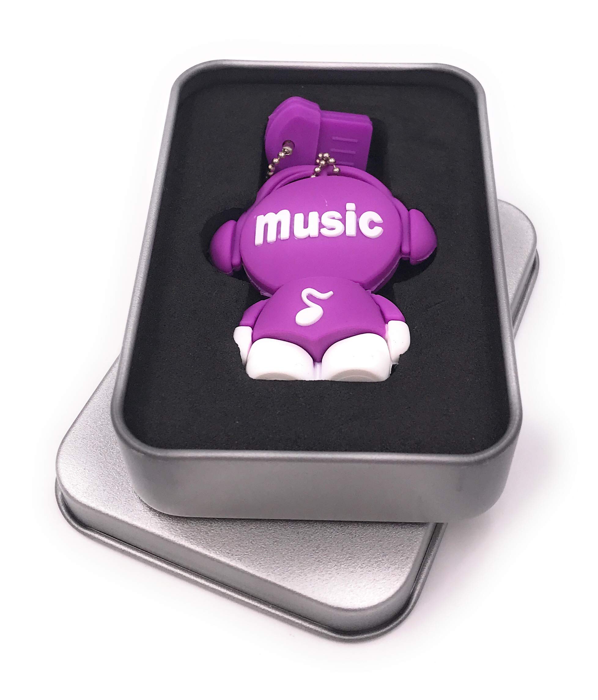 Onwomania Music Man muzyka fioletowy pendrive USB w aluminiowym pudełku prezentowym 128 GB USB 3.0