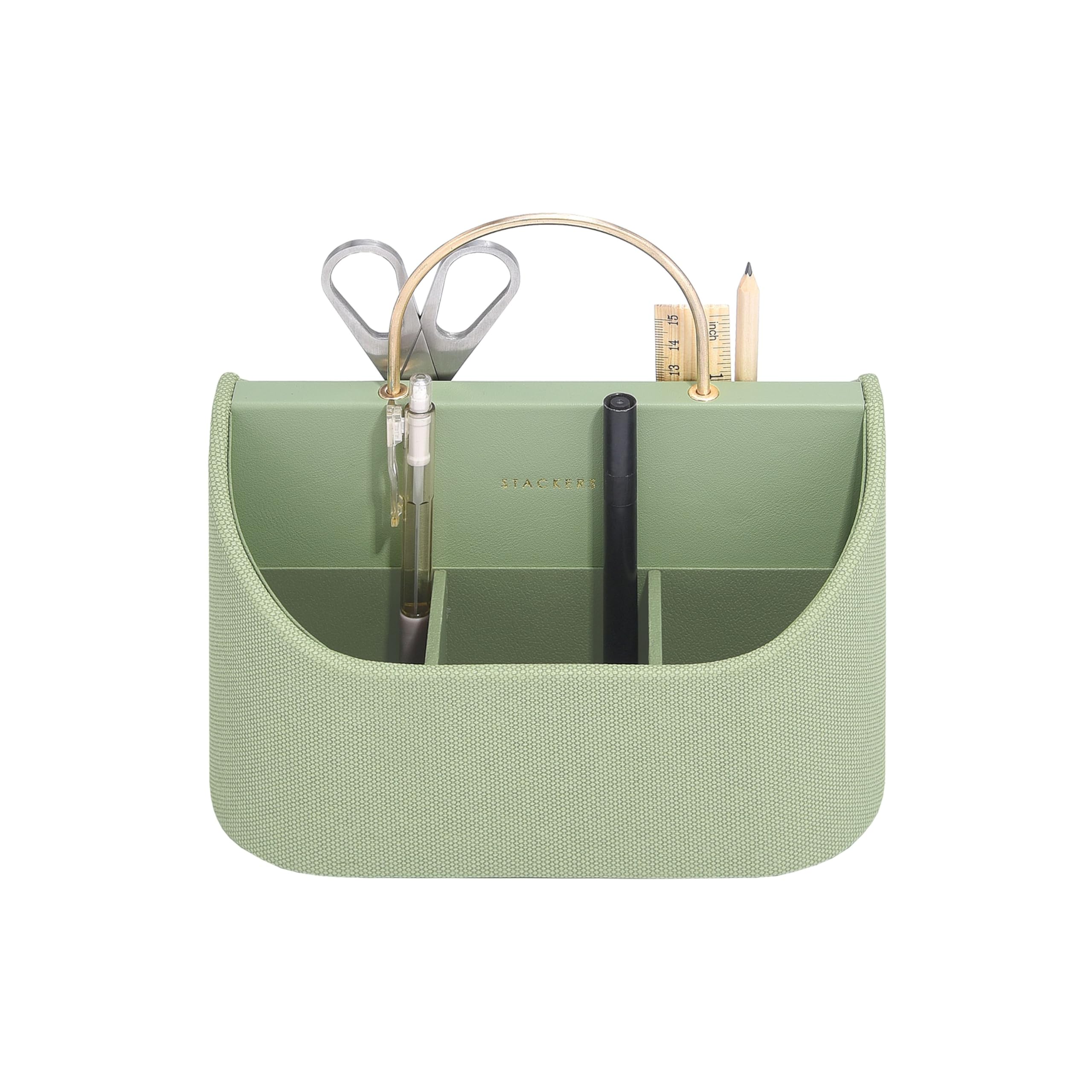 Stackers Sage Stationery Caddy With Handle