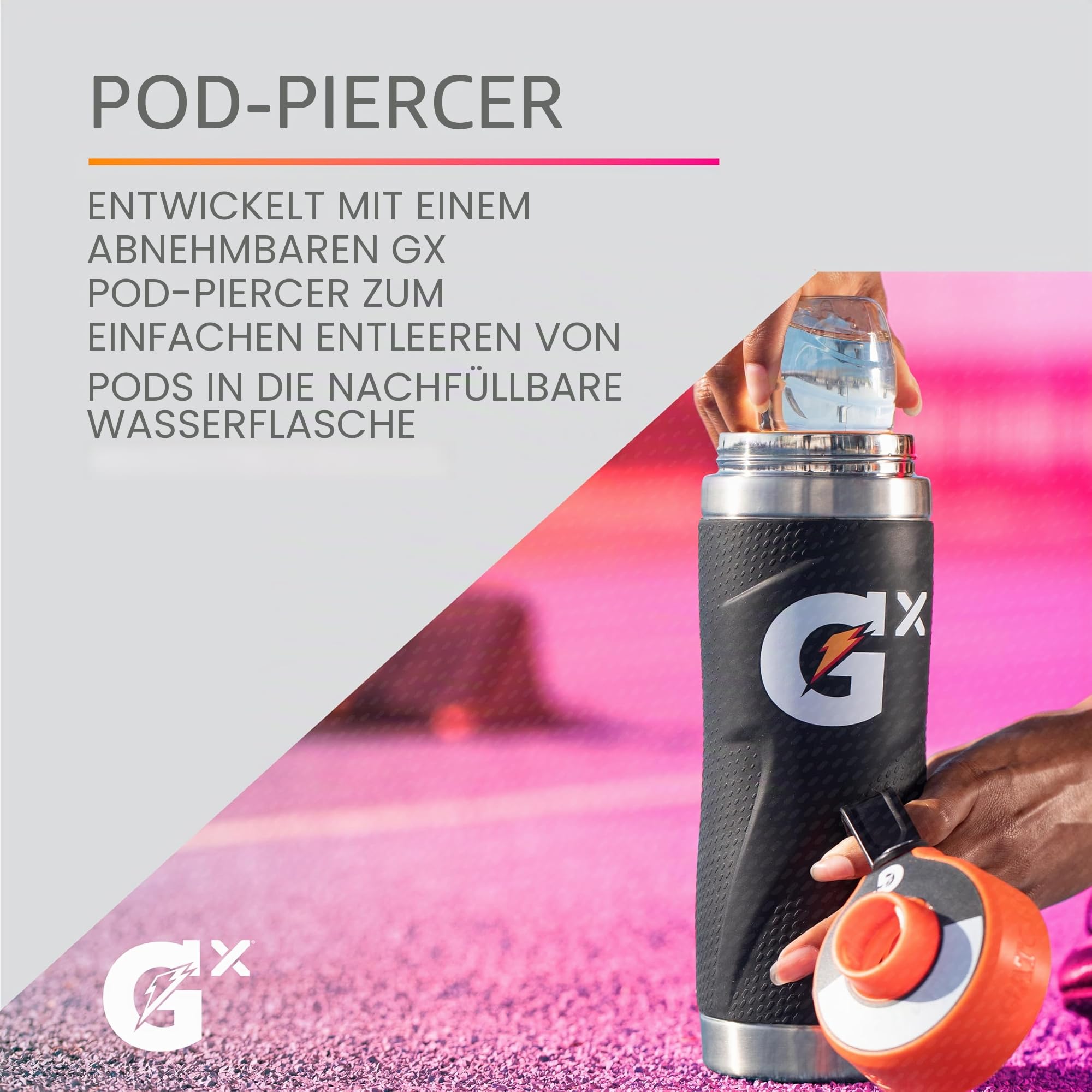 Gatorade Gx Edelstahlflasche, Weiß, 907 ml