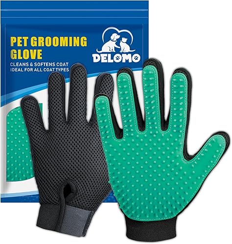 Pet Hair Remover Gloves Enhance Pet Grooming Glove with 255 Tips Deshedding Glove for Dog and Cat 1 Pair Left Right Gentle De-Shedding Glove Brush Pet Hair Remover Gloves Enhance Pet Grooming Glove with 255 Tips Deshedding Glove for Dog and Cat 1 Pair Left Right Gentle De-Shedding Glove Brush