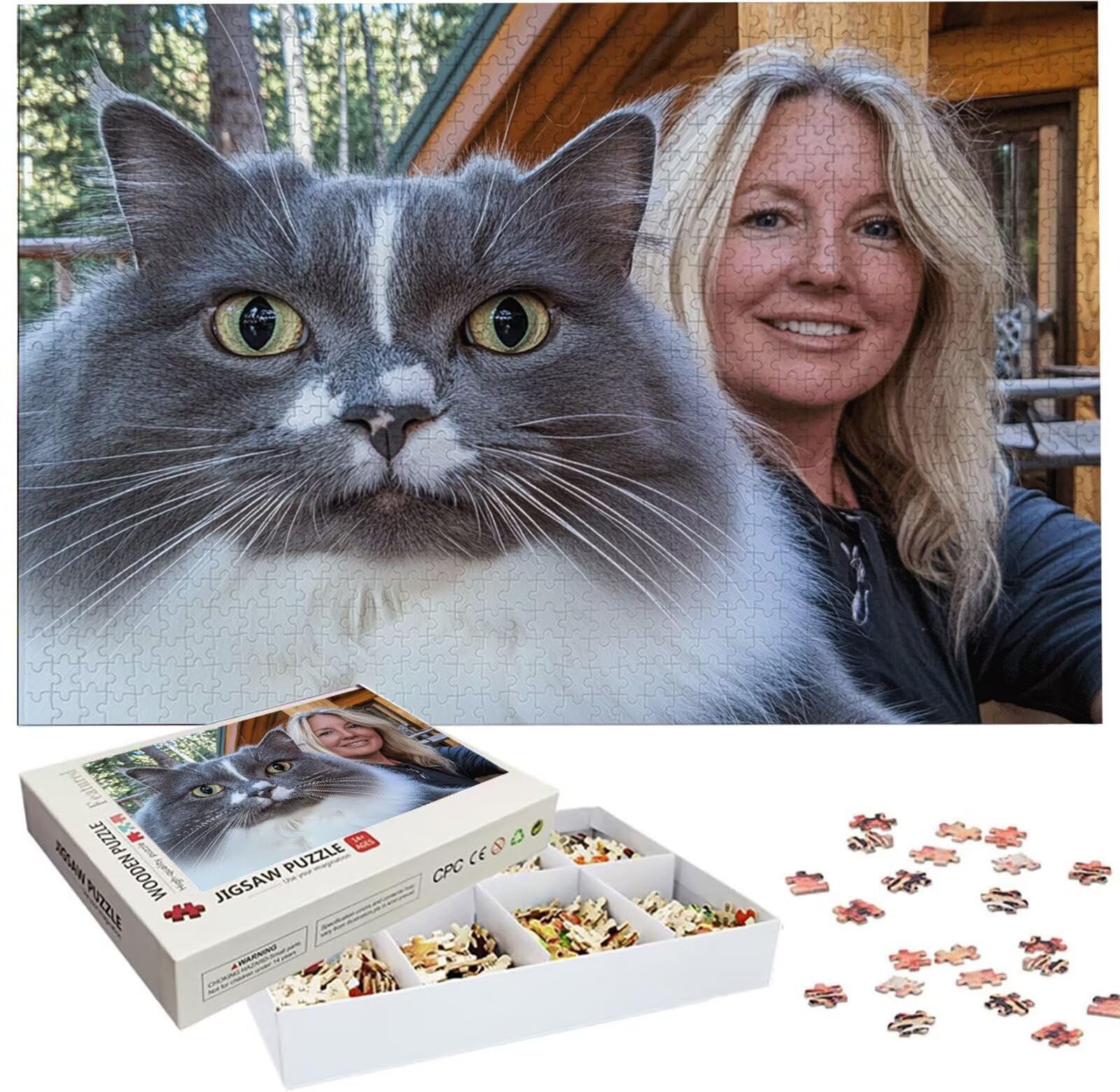 Spersonalizowane puzzle, niestandardowe drewniane puzzle fotograficzne