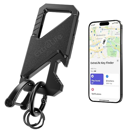 Keychain, Works with Apple Find My, Heavy Duty Keychain Bottle