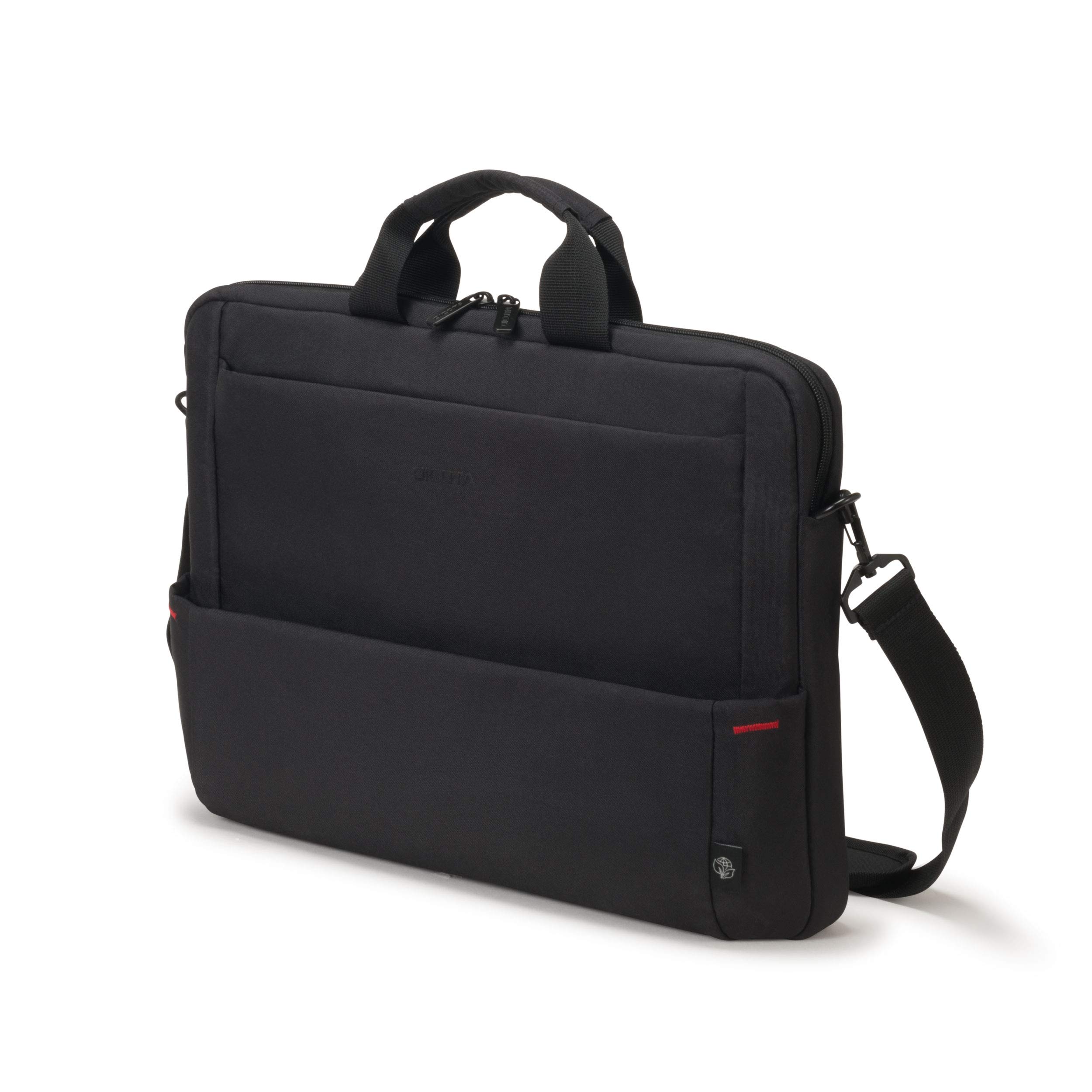 DicotaEco Slim Case Plus BASE 13-15.6 - functional laptop case with lots of storage space, black