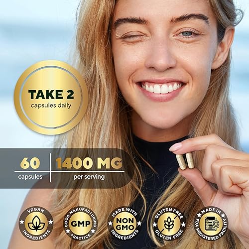 Miniatura 5 de Wildcrafted Cápsulas de musgo marino irlandés con raíz de bardana y vejiga Musgo marino fabricado en Estados Unidos avanzado para el cabello, la