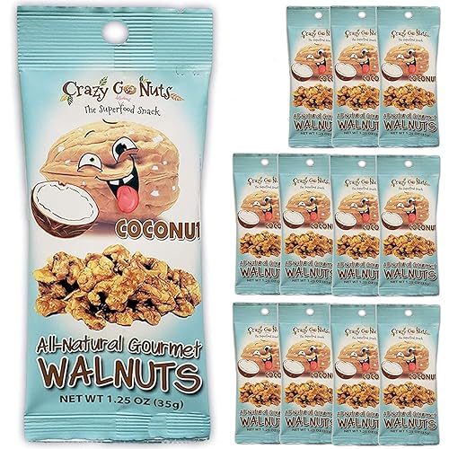 Miniatura 8 de Crazy Go Nuts Walnuts, plátano, 1.25 onzas (paquete de 6)  Snacks saludables, veganos, sin gluten, superalimentos, natural, sin OMG, ALA, ácidos