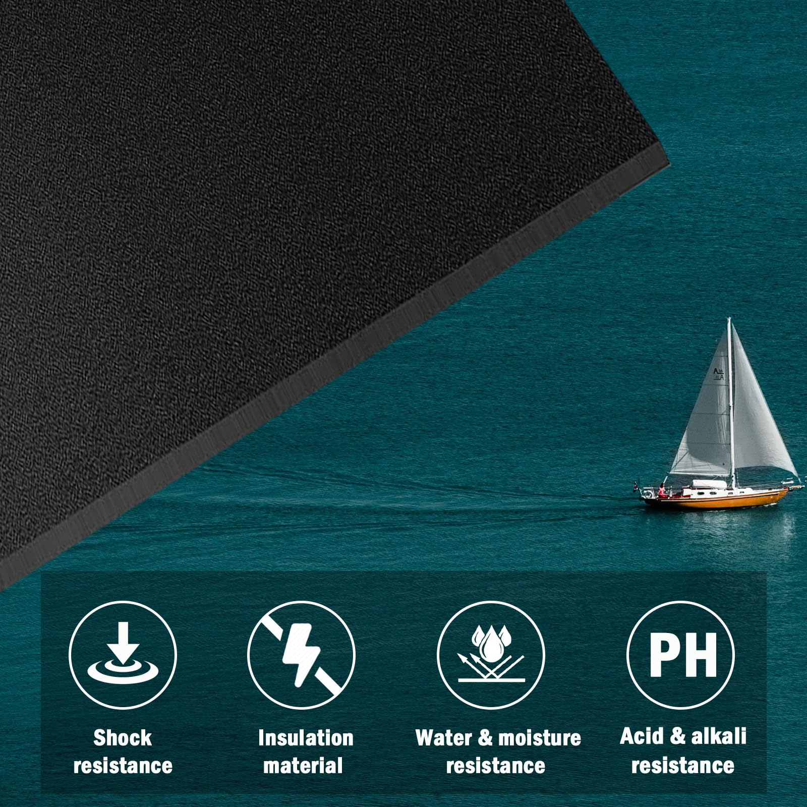 HDPE Plastic Sheet - 1/2" Thick 12x24" -4 HDPE Plastic Sheet - 1/2" Thick 12x24" -4