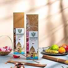 Vaidibhyo Luxury Incense Sticks | Rose & Oudh | Combo Refill Pack of 2 | 60 Agarbatti Sticks in Each Packet | Herbal | Perfect for Outdoor Use | Eco-Friendly Packaging | Money Saver Pack