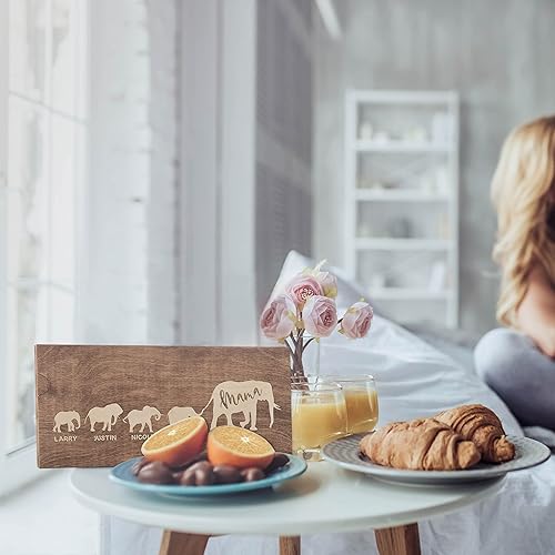 Miniatura 8 de Regalos para el día de la madre para mamá, letrero personalizado con nombres de niños, grabado, 4 colores, 11 x 5, regalos personalizados para el