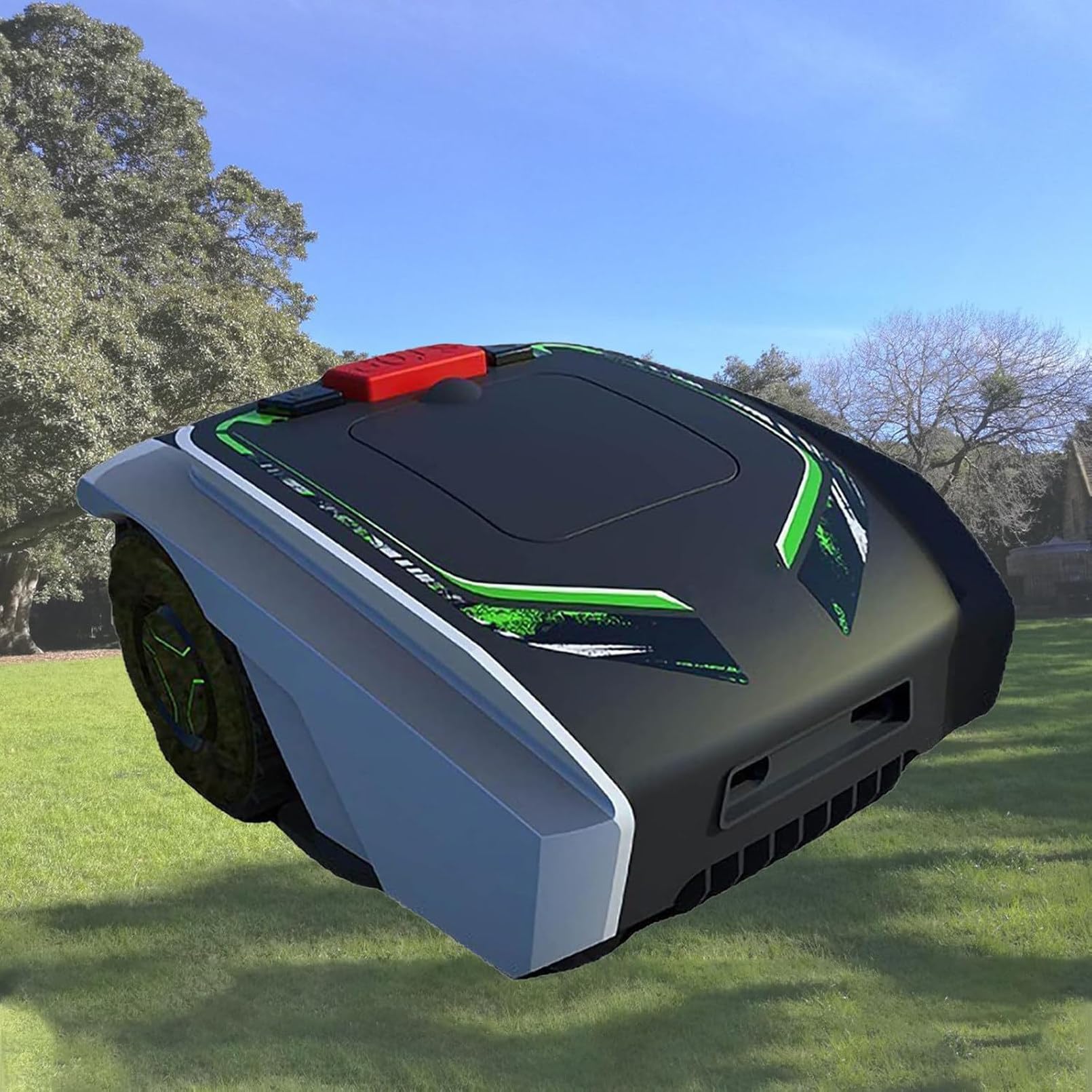 Cortadora de césped robótica: Corta hasta 1500 m2, máquina cortadora de césped con Control Remoto para Jardines, áreas Verdes, huertos y recuperación de Jardines, Corte Ultra silencioso,A