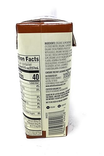 Miniatura 31 de 365 by Whole Foods Market, Leche orgánica de almendras de vainilla sin azúcar, 32 onzas líquidas