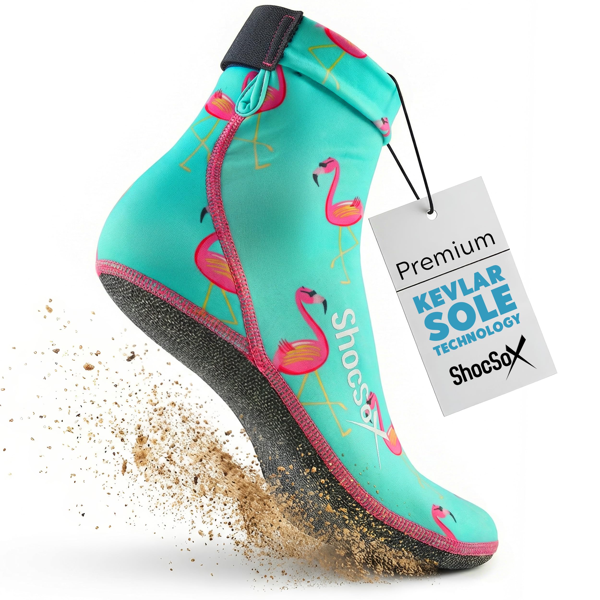 ShocSox Sand Socks for Beach Volleyball &amp; Soccer – Reinforced Sand Volleyball Socks with No-Holes Soles &amp; Maximum Protection